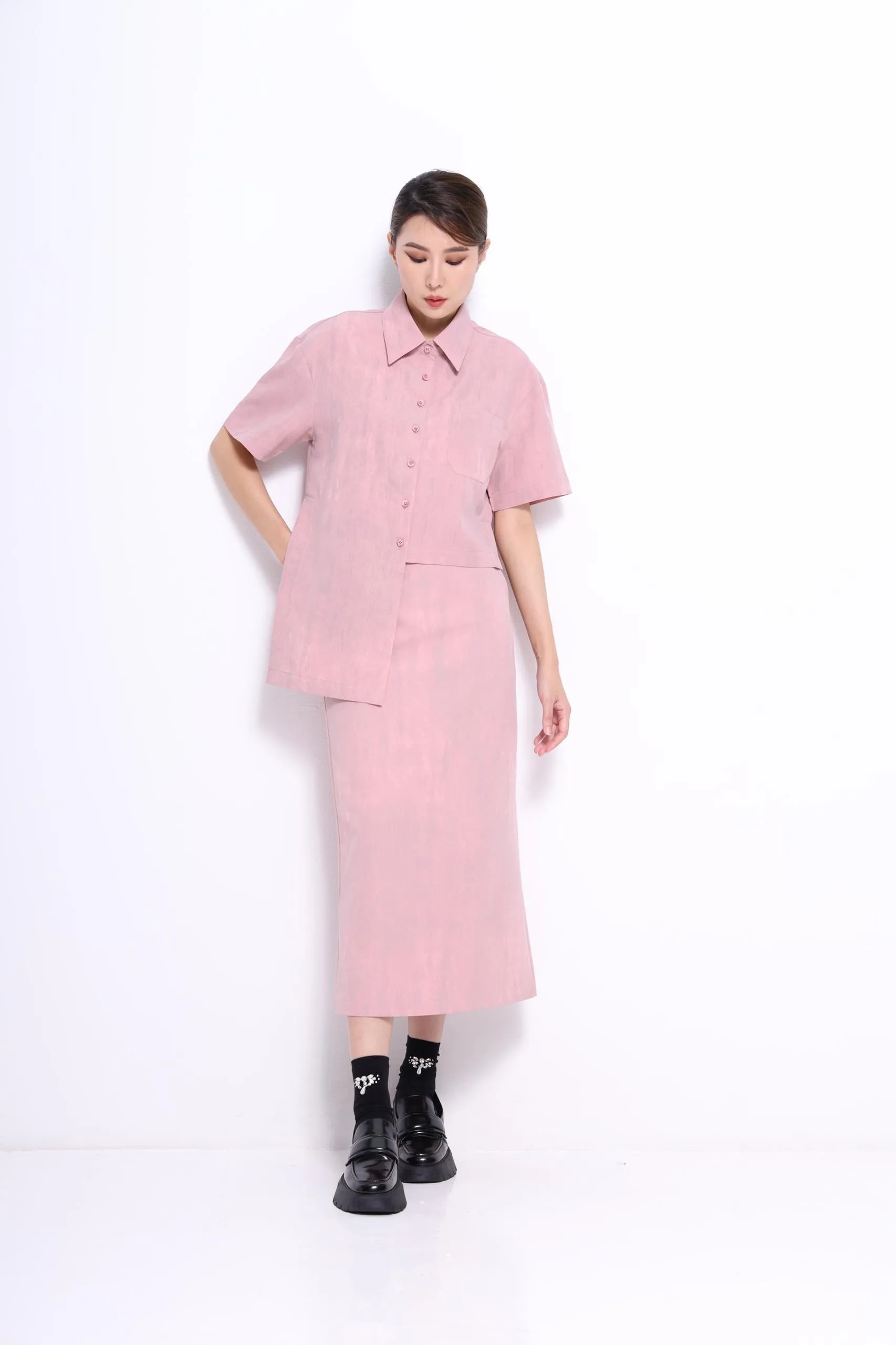 Fiya Asymmetrical Collared Shirt