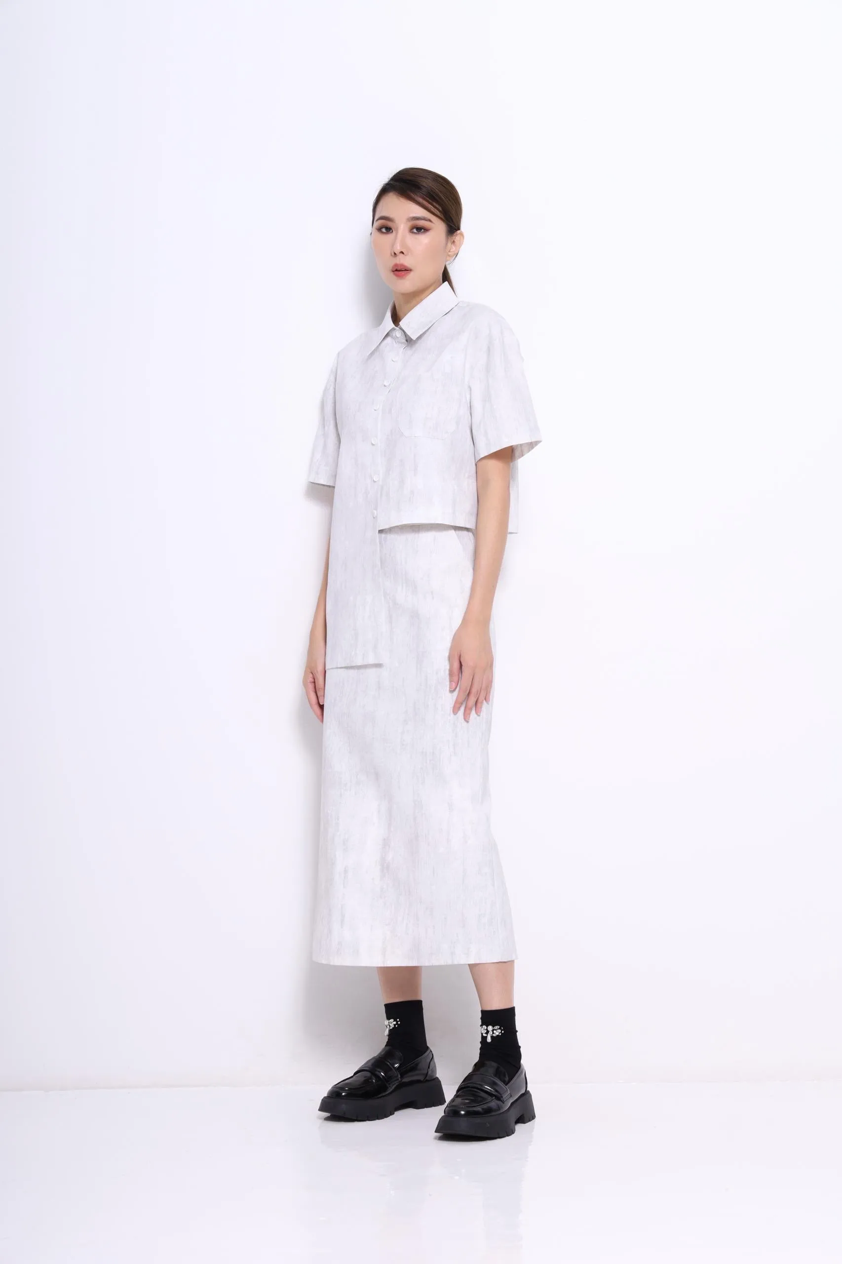 Fiya Asymmetrical Collared Shirt