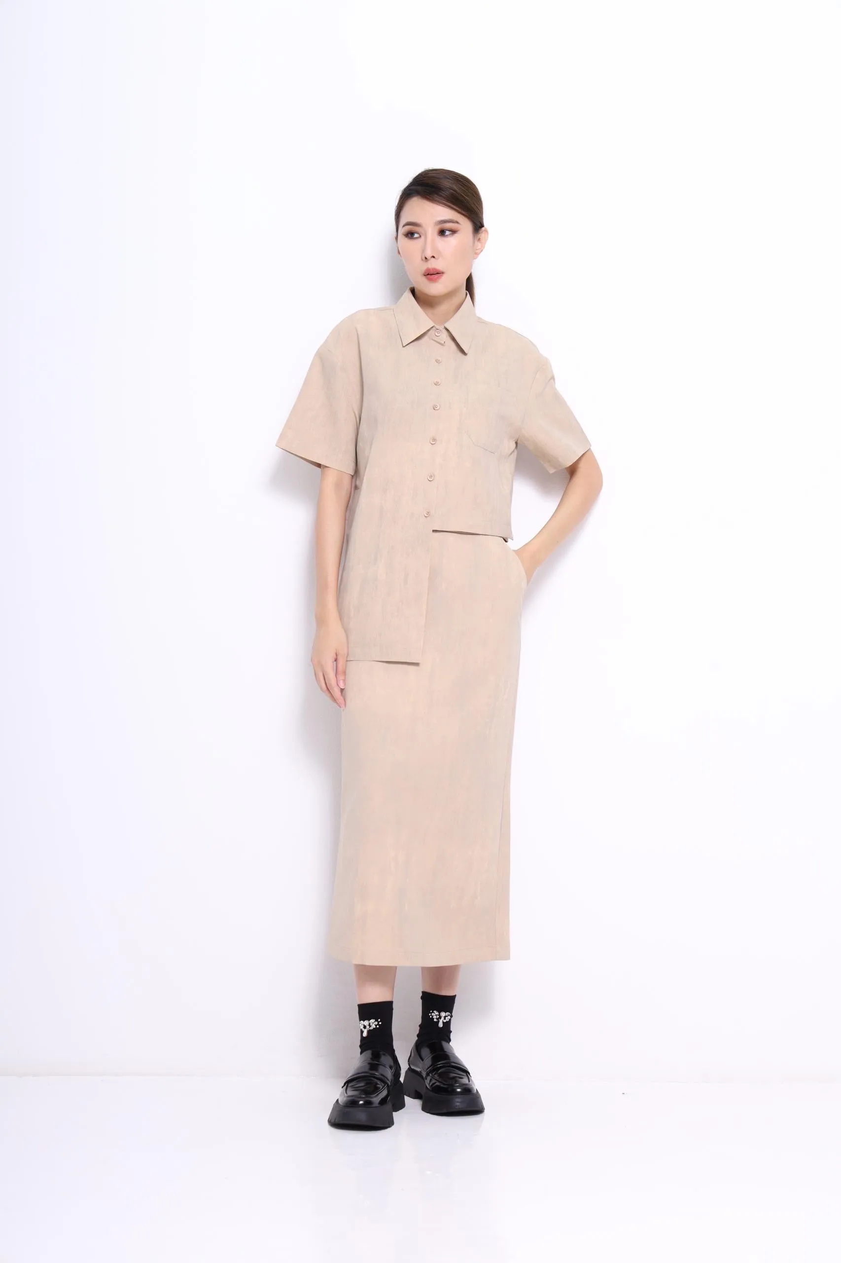 Fiya Asymmetrical Collared Shirt