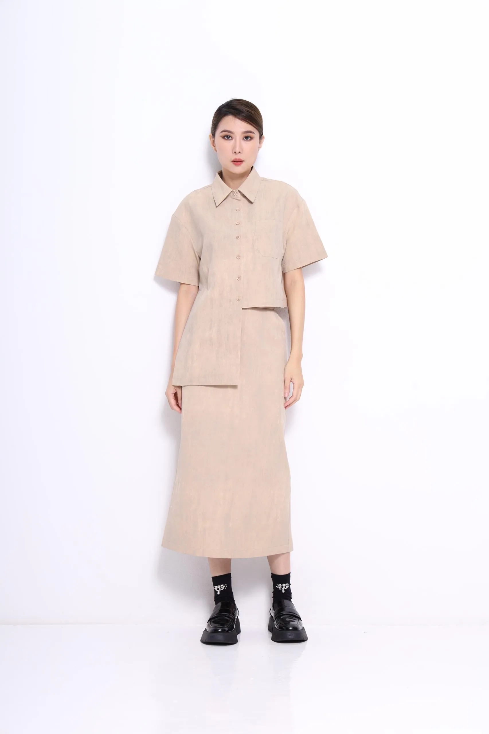 Fiya Asymmetrical Collared Shirt