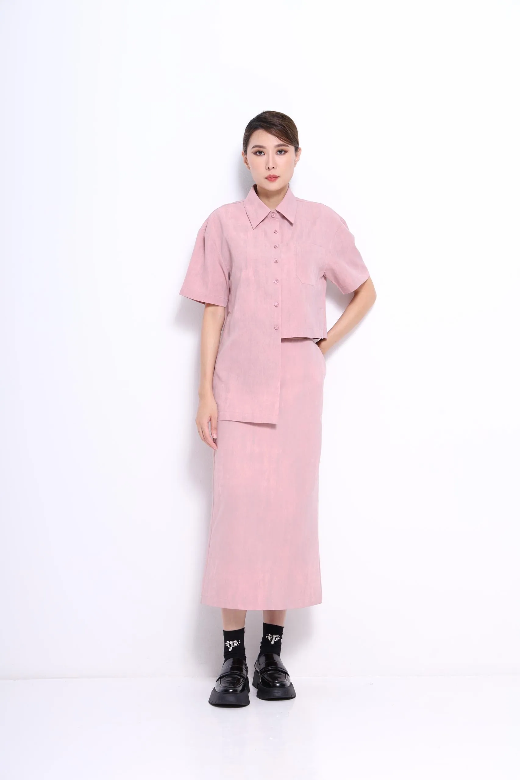 Fiya Asymmetrical Collared Shirt