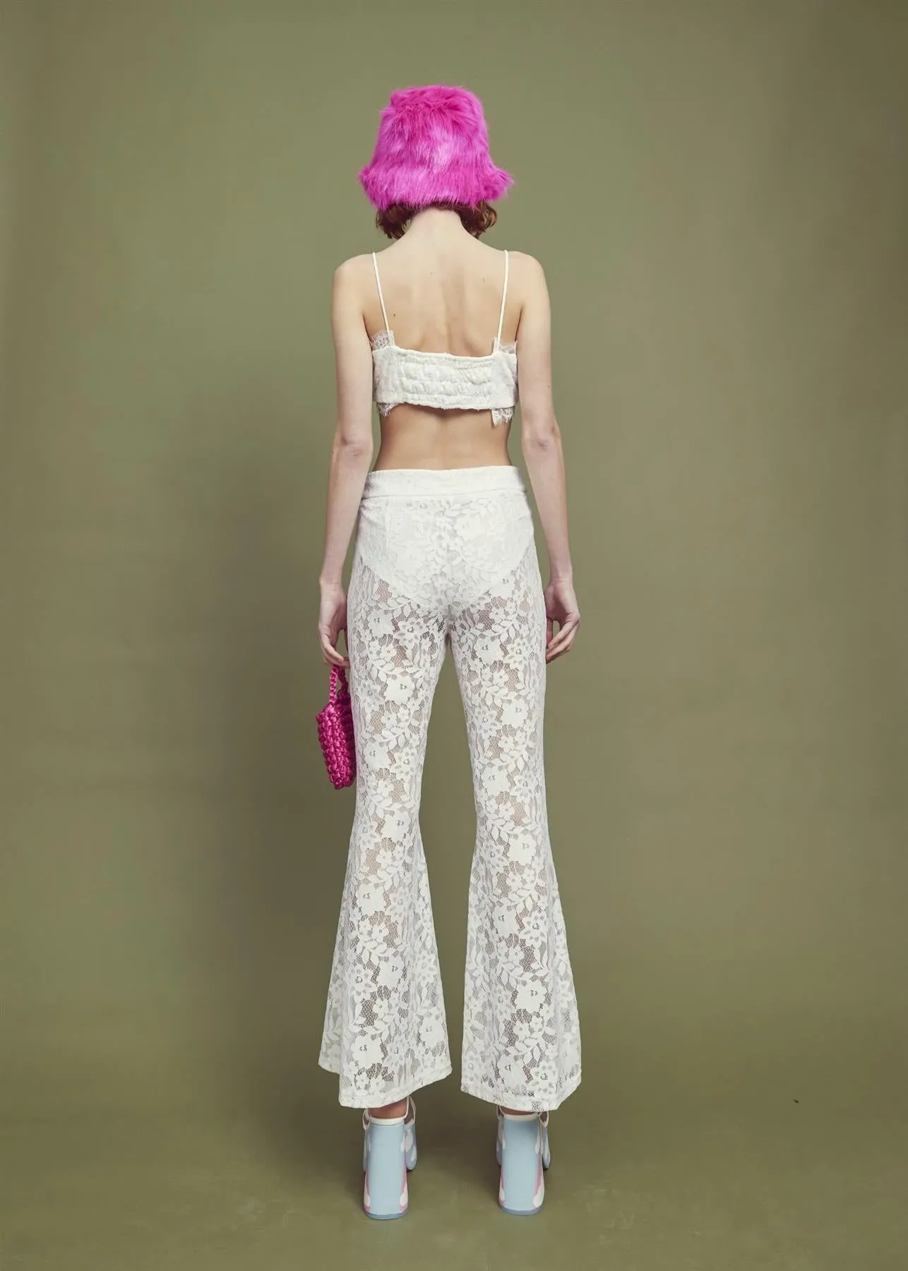 Flora Co-ord Flared Trousers -Ivory