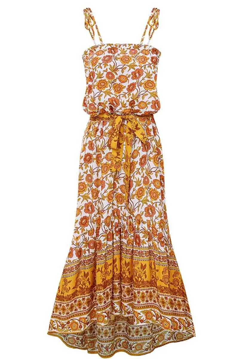 Florcoo Flower Print Midi Dress( 3 colors)