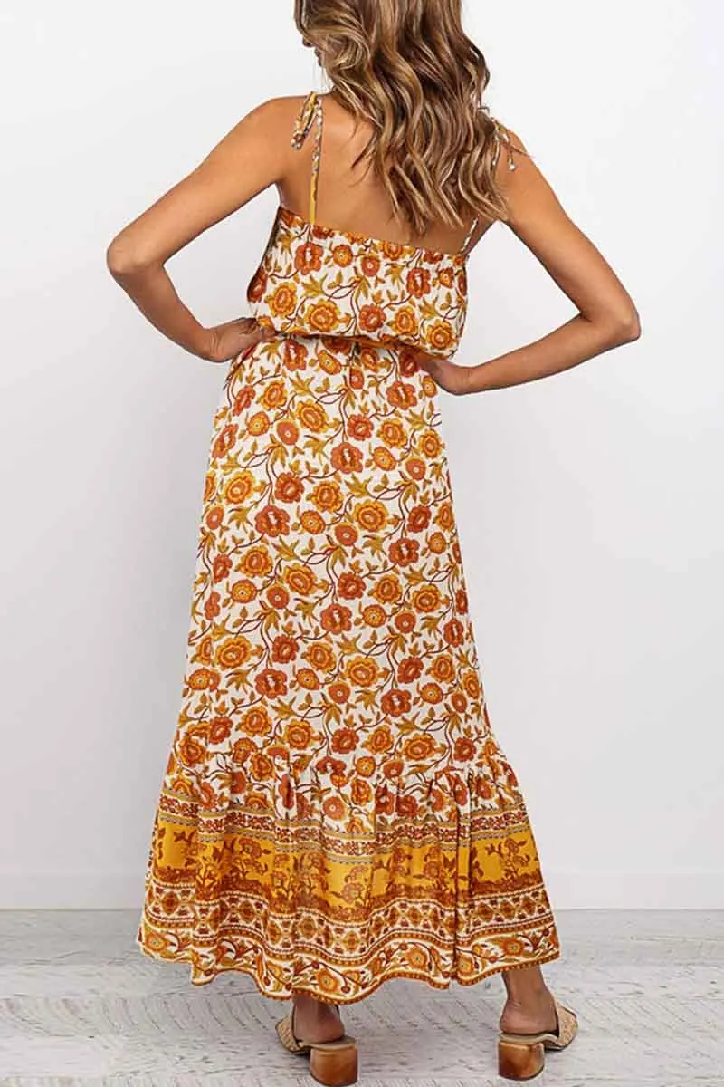 Florcoo Flower Print Midi Dress( 3 colors)