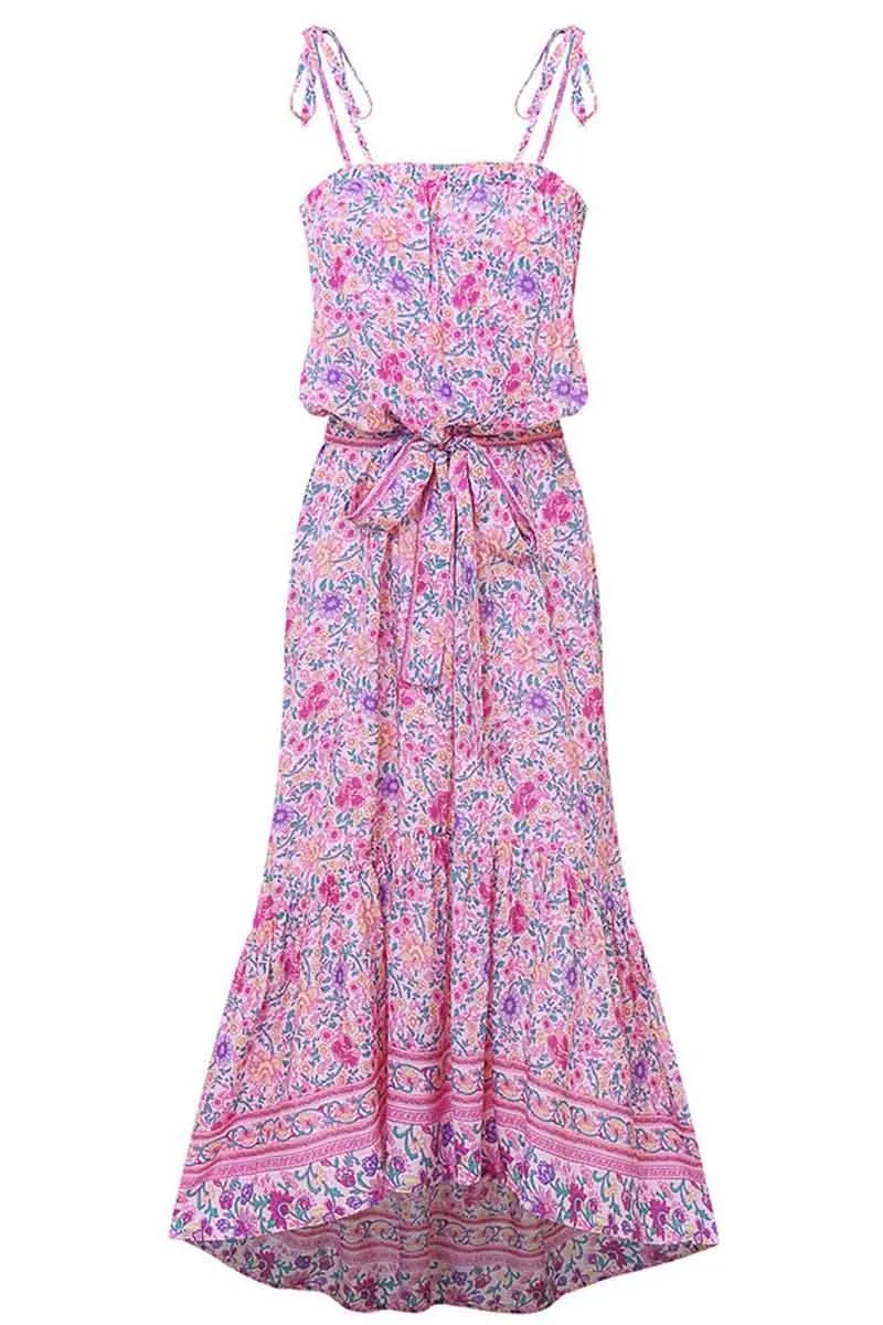 Florcoo Flower Print Midi Dress( 3 colors)