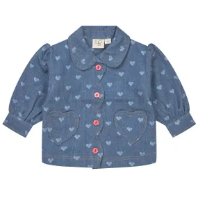 Flöss Blue Denim/Hearts Lollo Overshirt