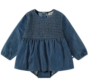 Francesca Bodysuit Mid Blue Wash 18m