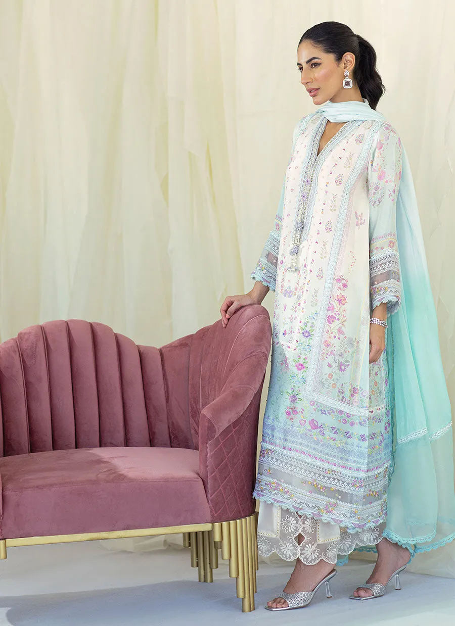 Frannie Ombre Silk Shirt and Dupatta