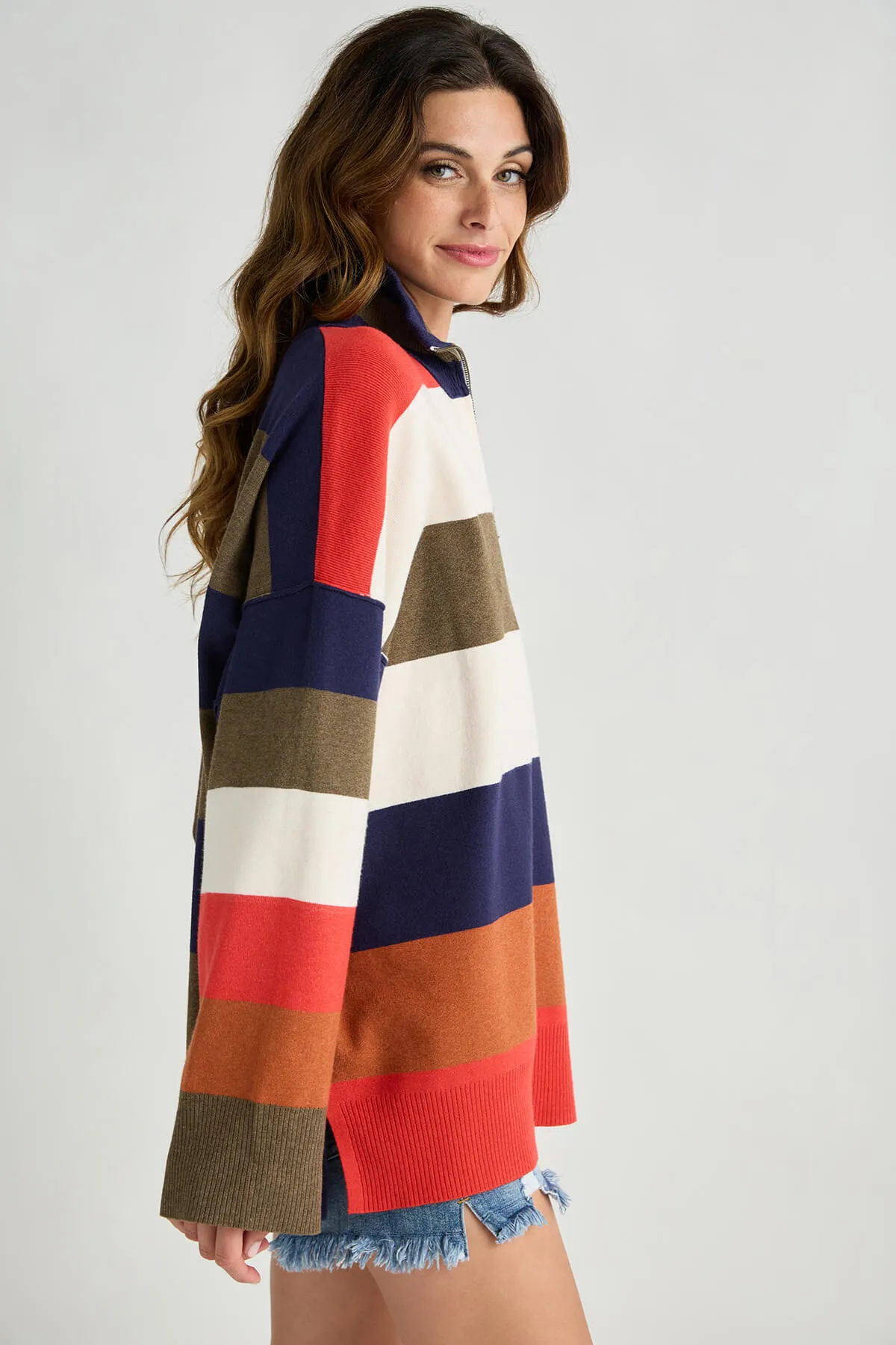 Free People Coastal Stripe Pullover