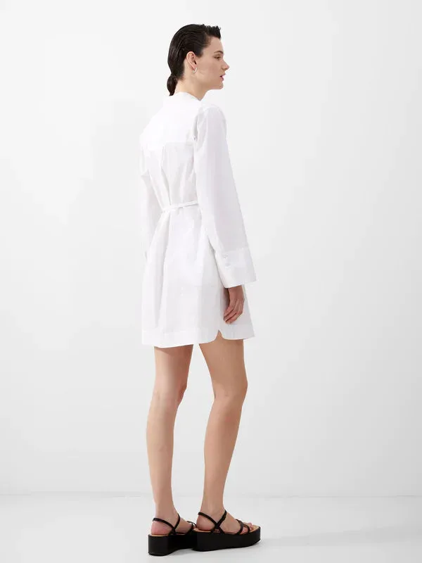 French Connection Alissa Shirt Dress-Linen White-71RZJ