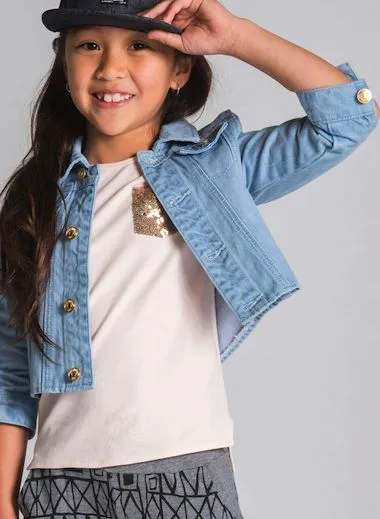 Fresh Baked Sky Blue Denim Jacket (2-8)