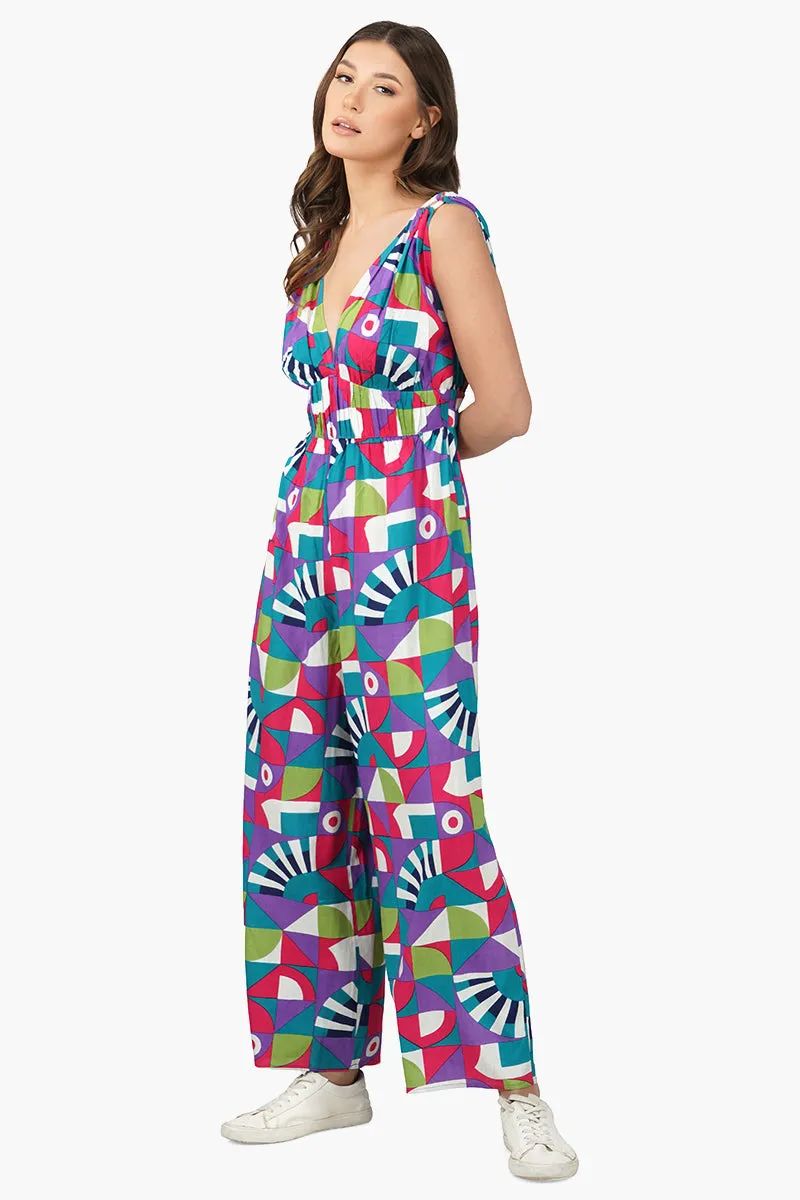 Geo Toucan Viscose Jumpsuit