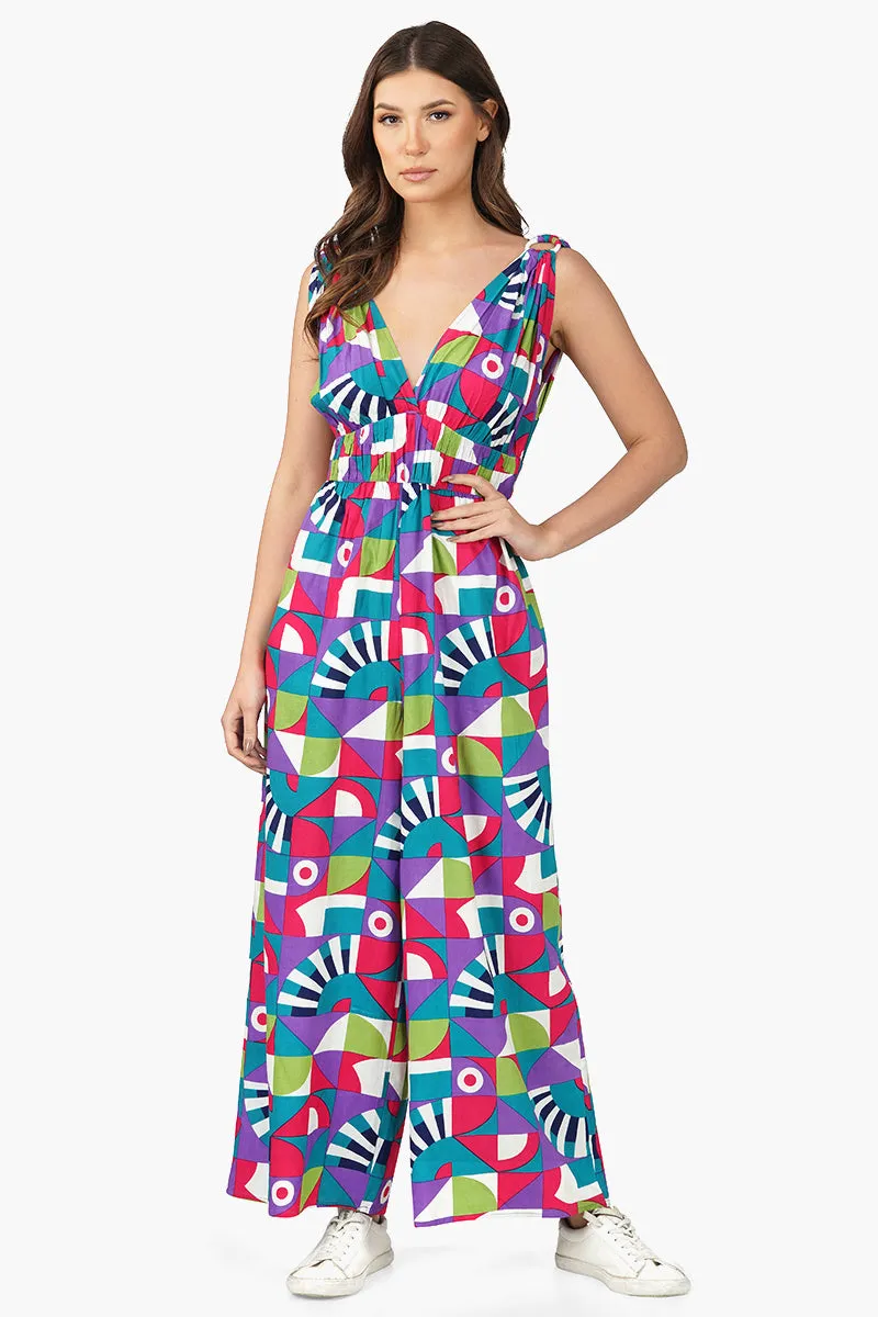 Geo Toucan Viscose Jumpsuit