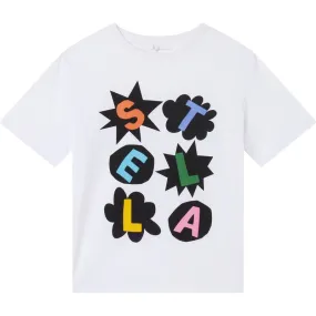 Girls White Shapes T-Shirt