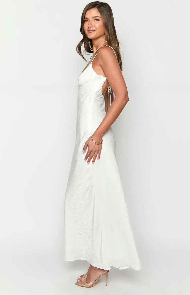 Gloria White Maxi Dress