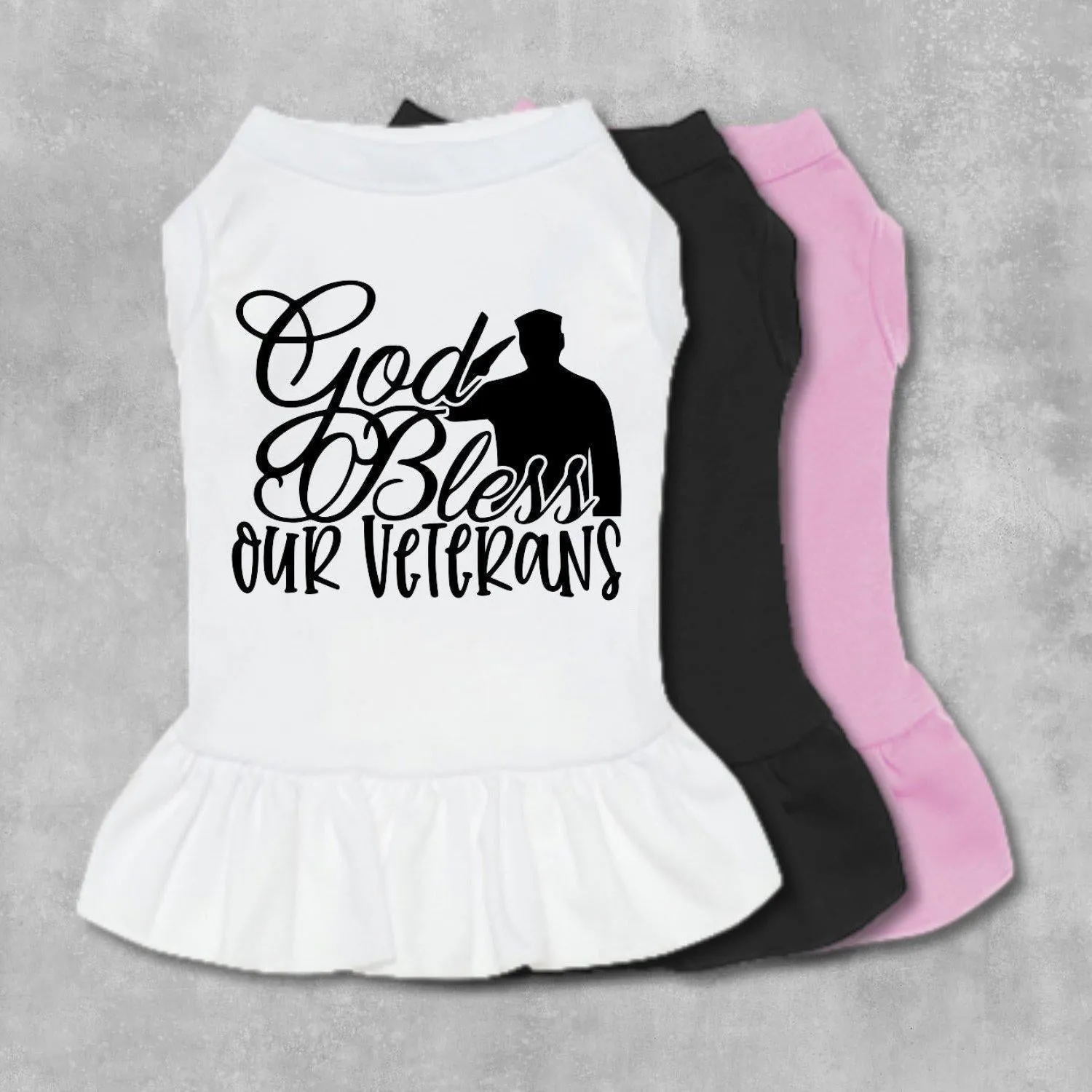 God Bless Our Veterans Pet Dress