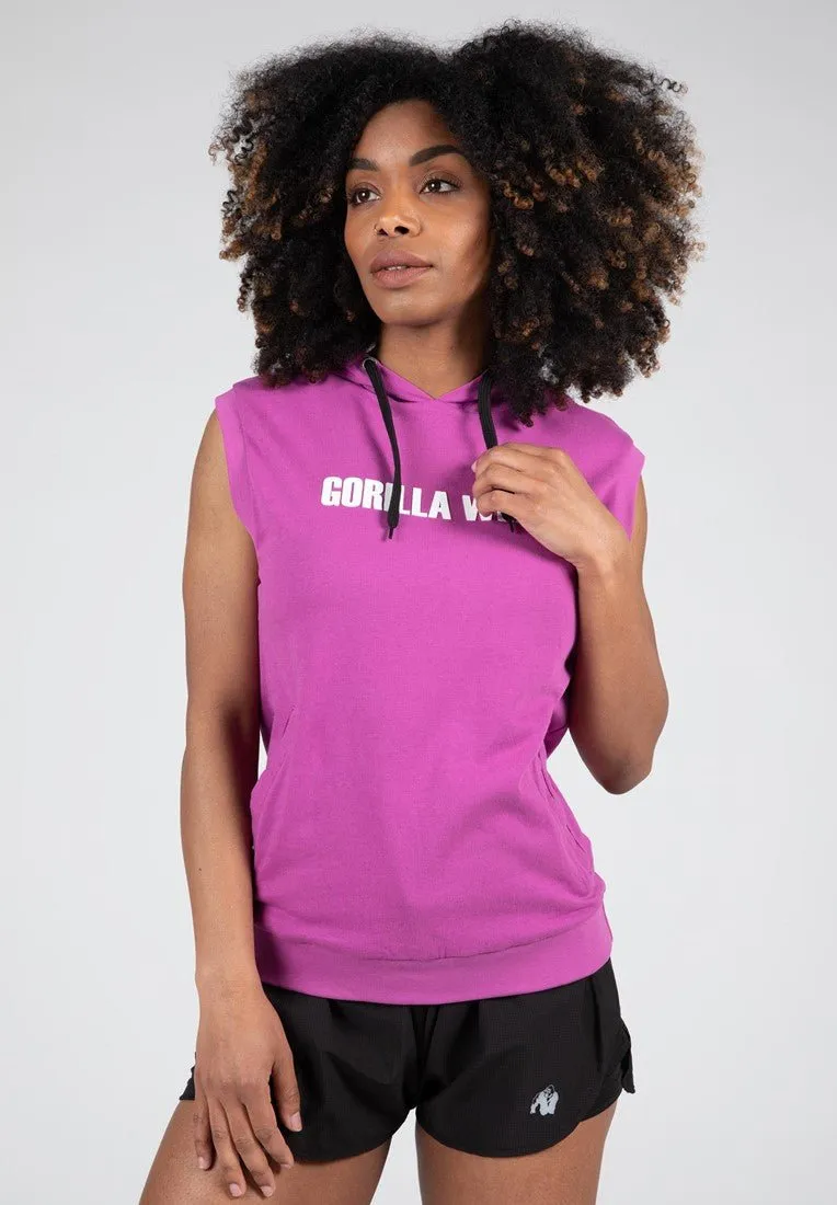 Gorilla Wear Virginia Sleeveless Hoodie - Fuchsia