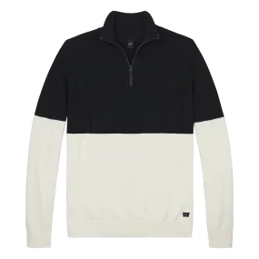 GRANT | Cotton Half Zip Pullover | Night Blue