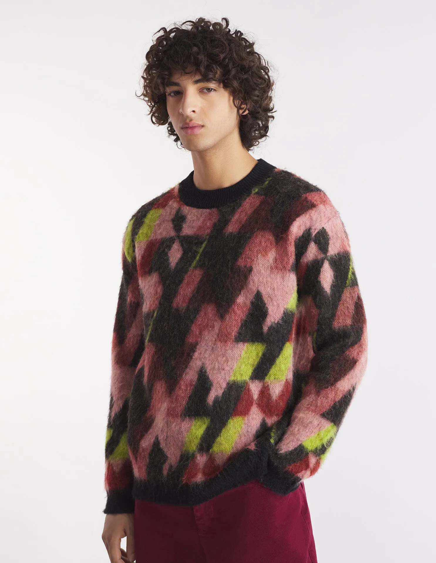 GRAPHIC MOHAIR JACQUARD JUMPER