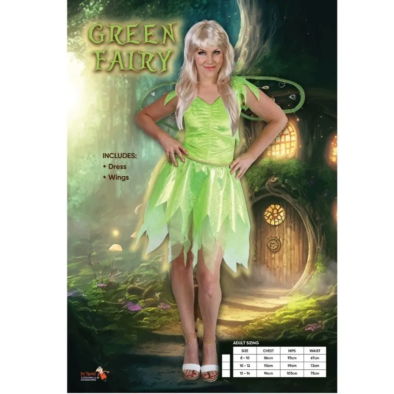 Green Fairy Womens Costume