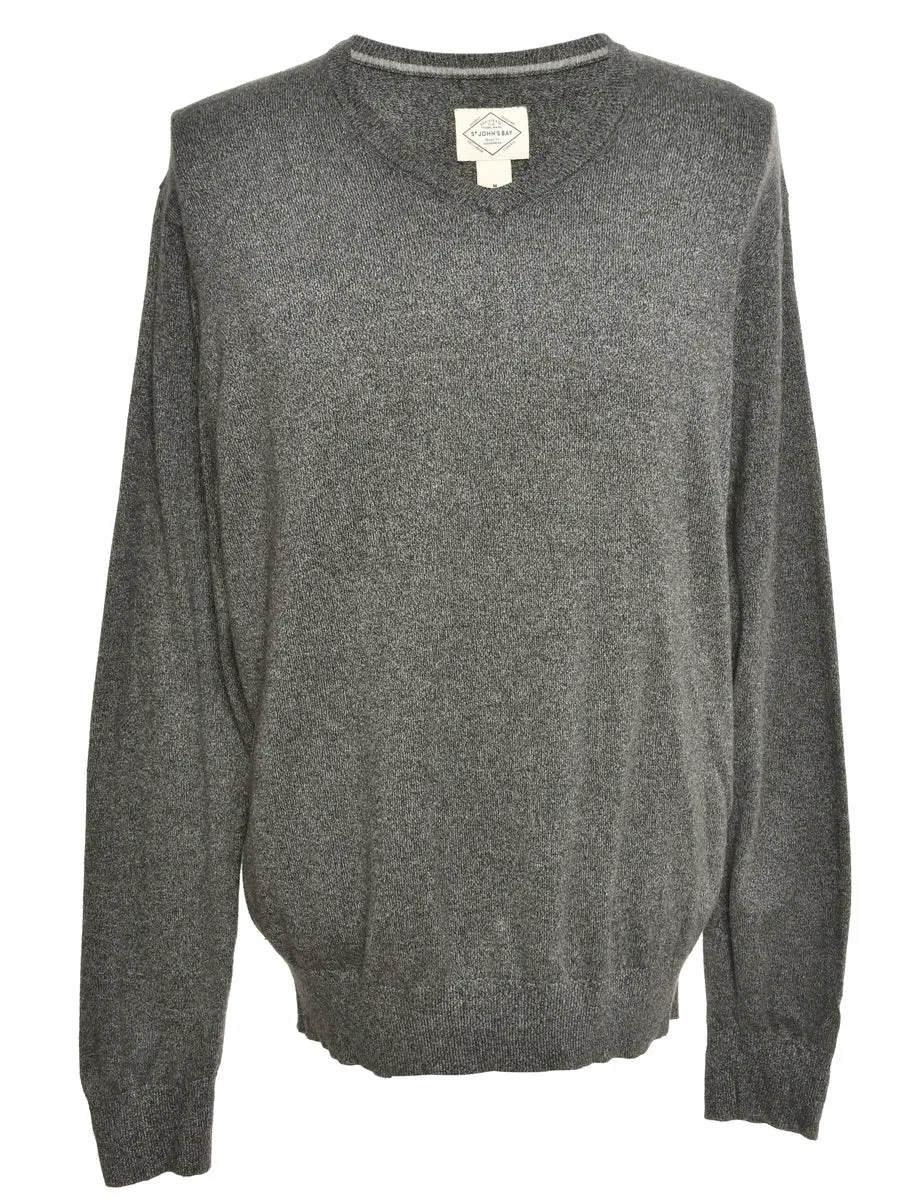 Grey St John's Bay Long Sleeved Jumper - M