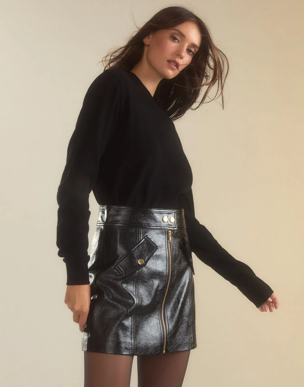 Harper Vegan Leather Skirt