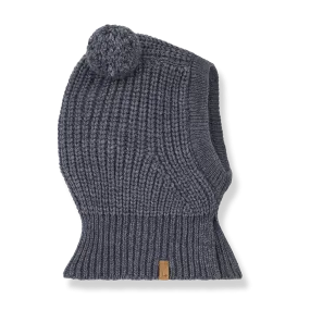 hat chunky knit balaclava - grey