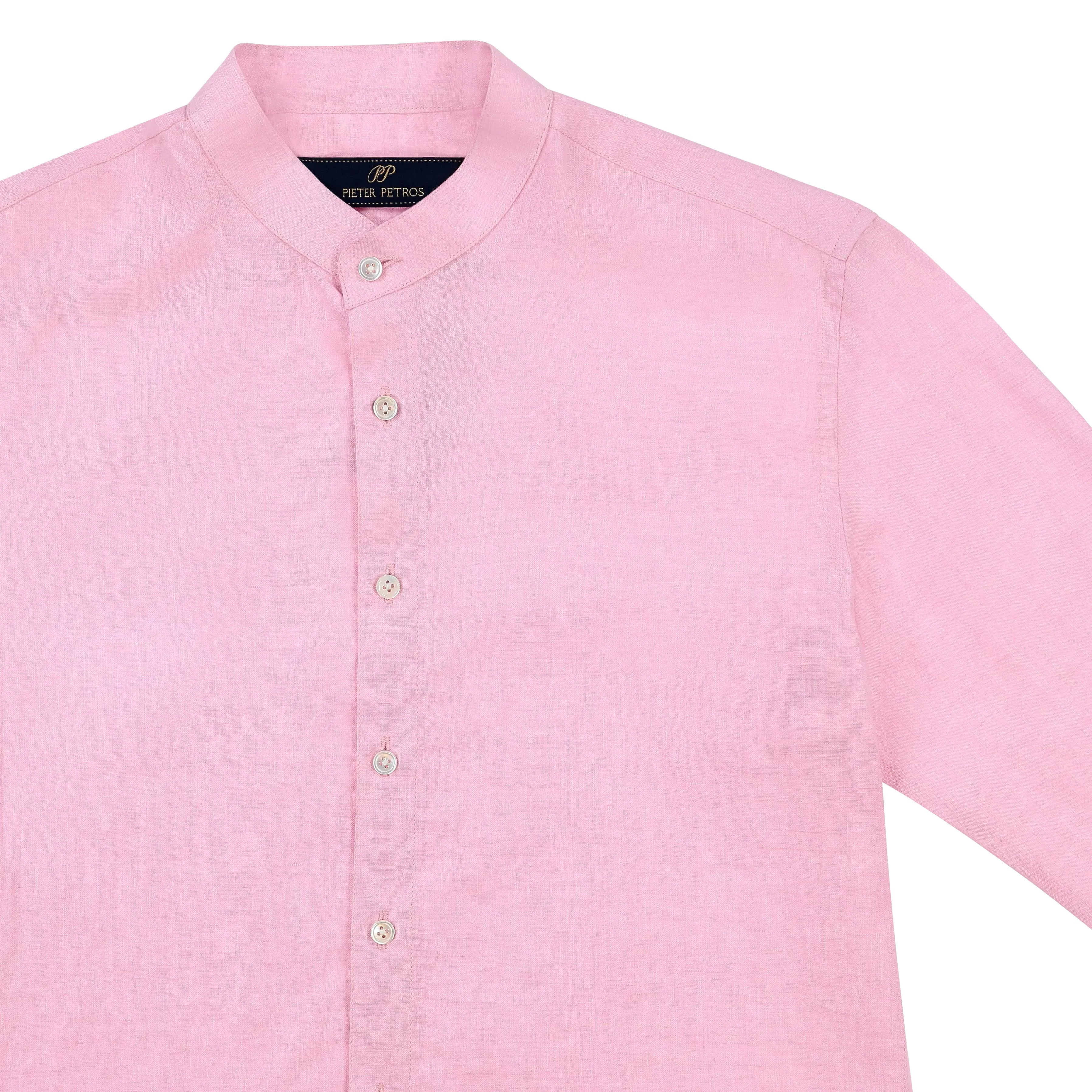 HER Male Linen Shirt - Pink