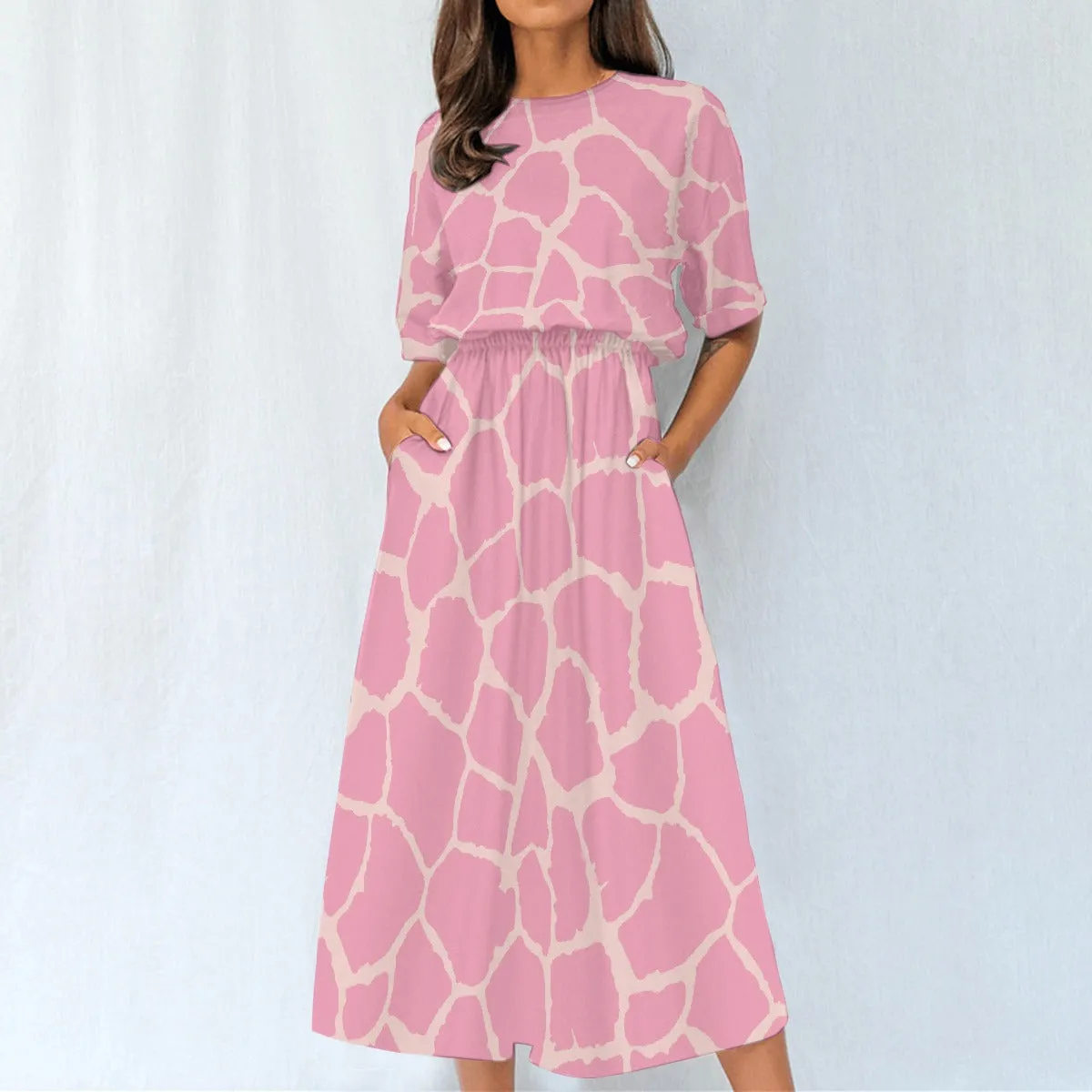 Hot in Pink | Elastic Waist Dress