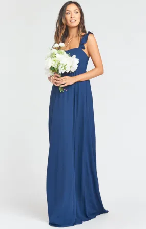 June Maxi Dress ~ Rich Navy Crisp