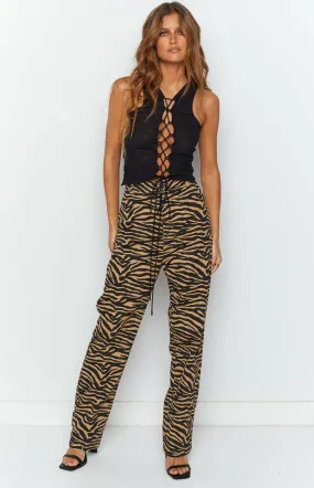 Kennedi Brown Print Pants