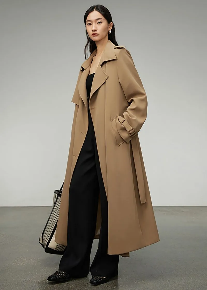 Khaki Double Breasted Trench Coat