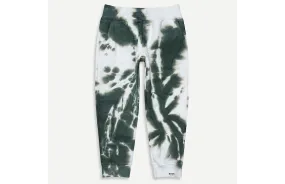 Kids Tie Dye Joggers in Dark Green