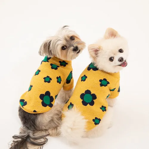 Korean Design Daisy Knitted Jumper for Dogs / Cats