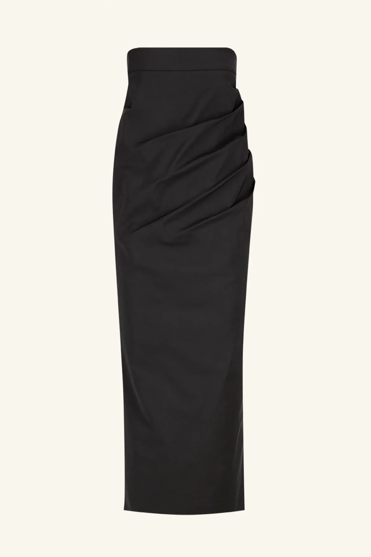 LANI DRAPED MAXI SKIRT - BLACK