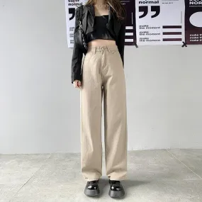 Light Academia High Waist Denim Pants