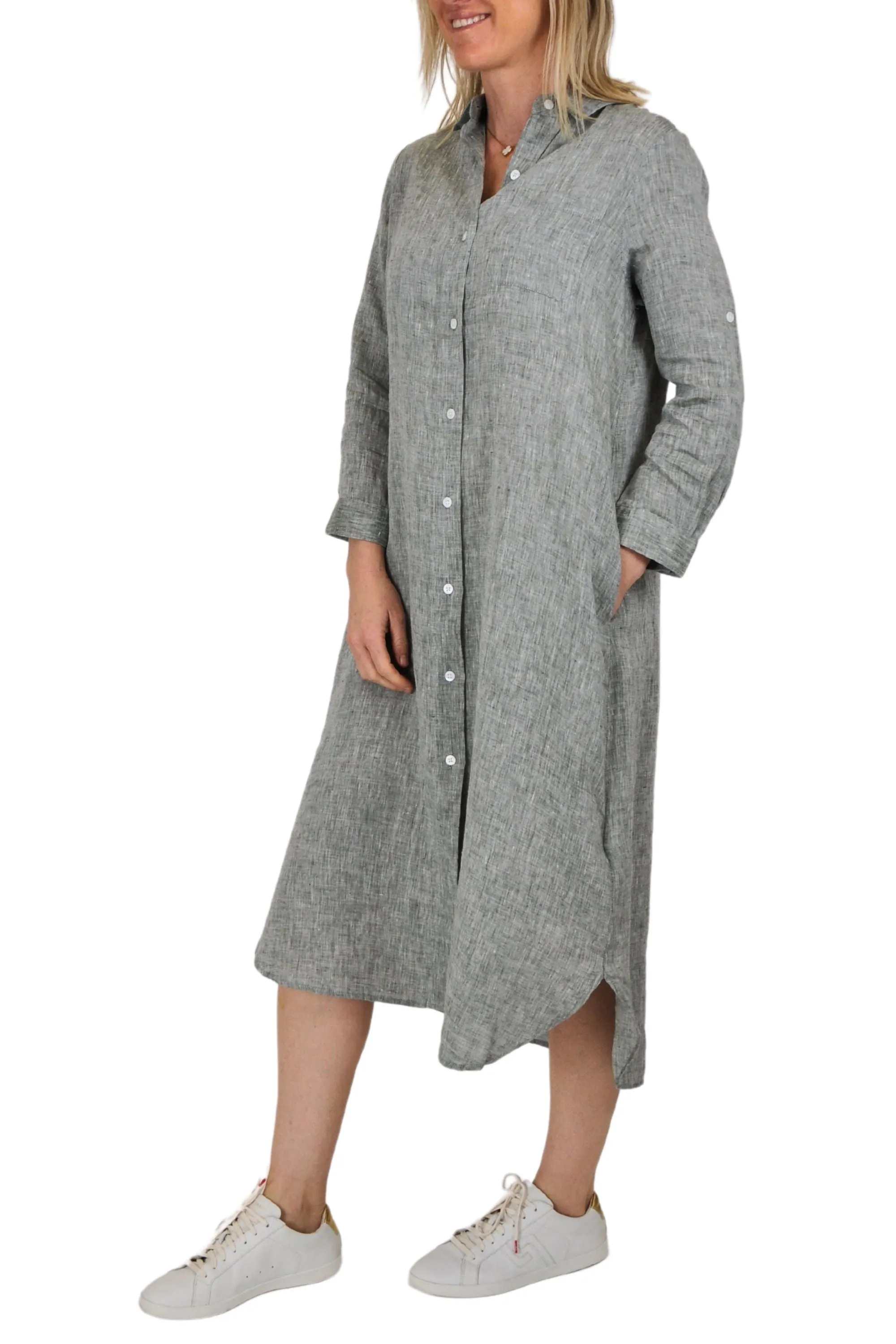 LINEN SHIRT DRESS - CSS24525