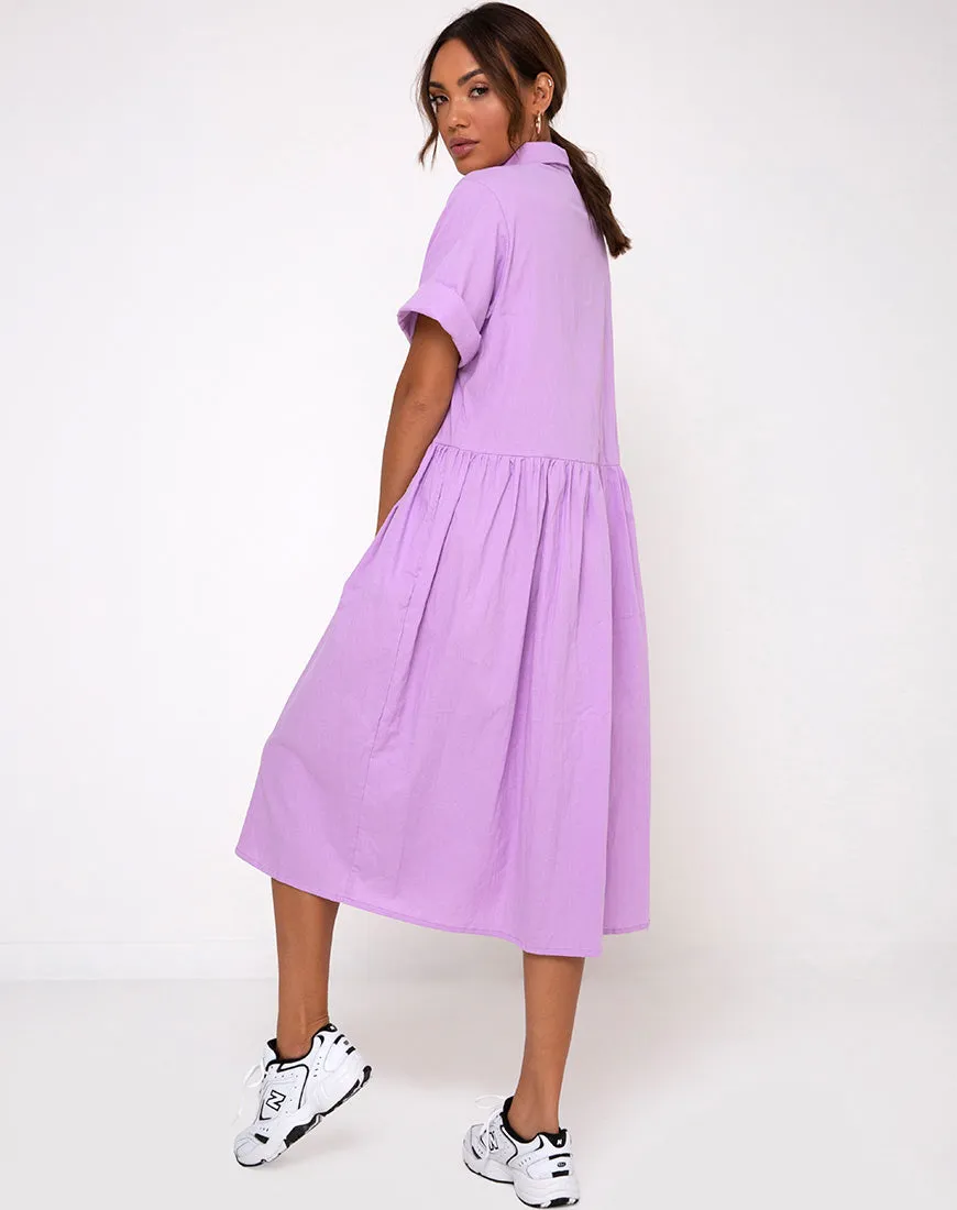 Lista Midi Dress in Lilac