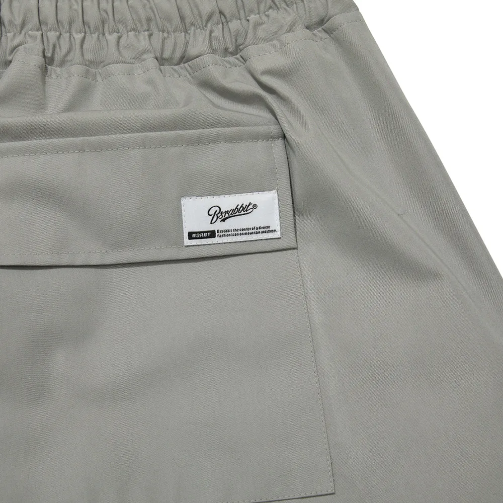 LOGO COTTON SUPER WIDE PANTS CEMENT GRAY