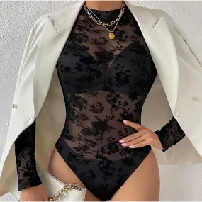 Long Sleeve Flower Bodysuit