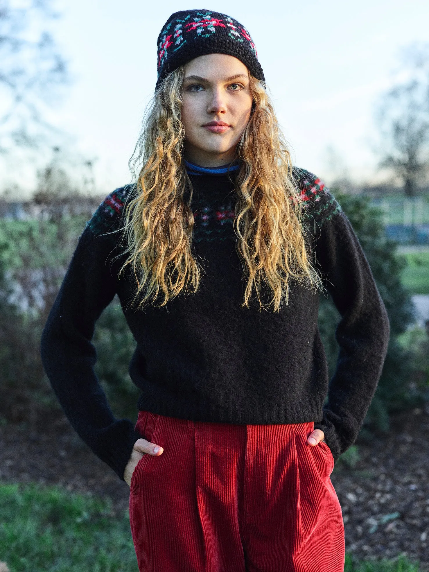 Lowie Fair Isle Yoke Jumper