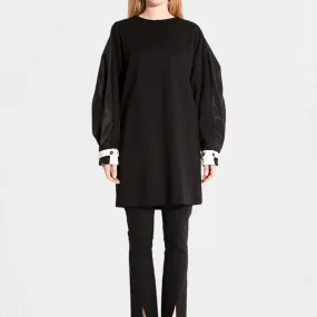 MEIMEIJ - KNIT AND TAFFETA TUNIC/DRESS