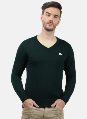 Men Green Solid Pullover