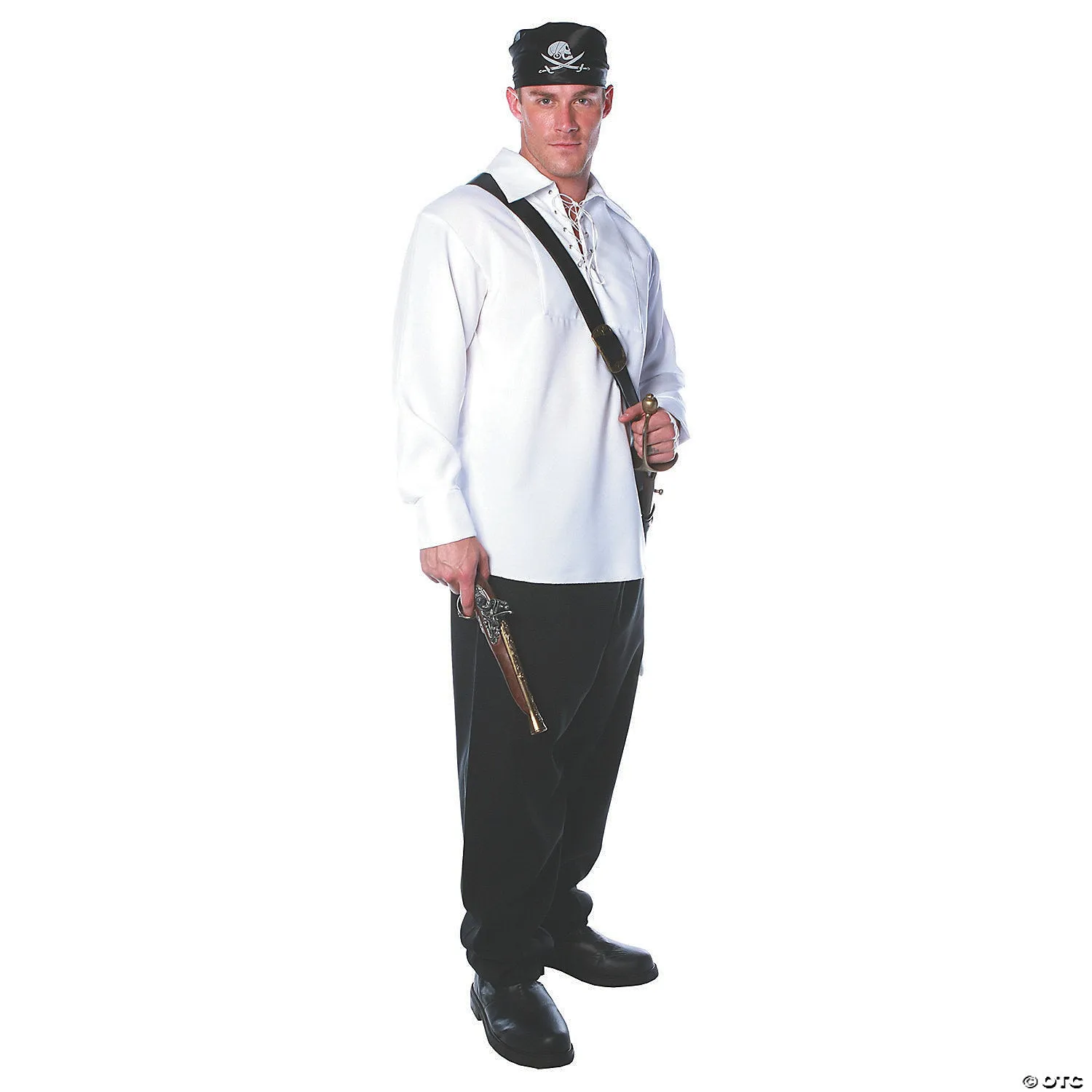 Men's Black Pirate Shirt Costume