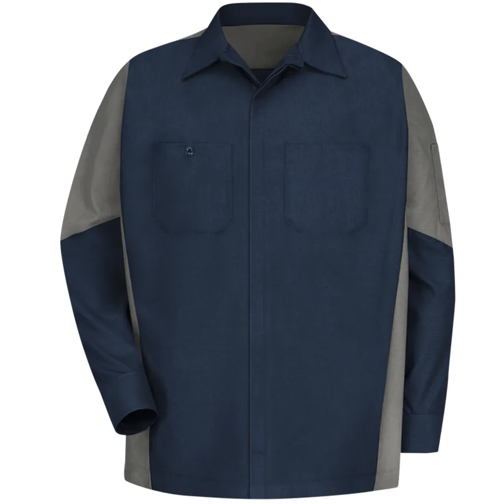 Men's Long Sleeve Two-Tone Crew Shirt