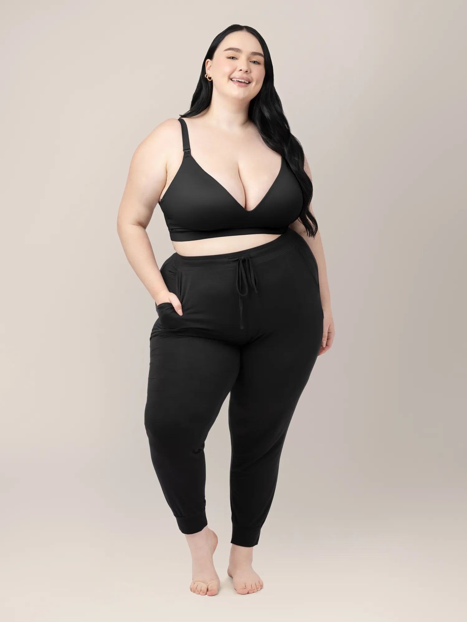 Minimalist Maternity & Nursing Bra | Black