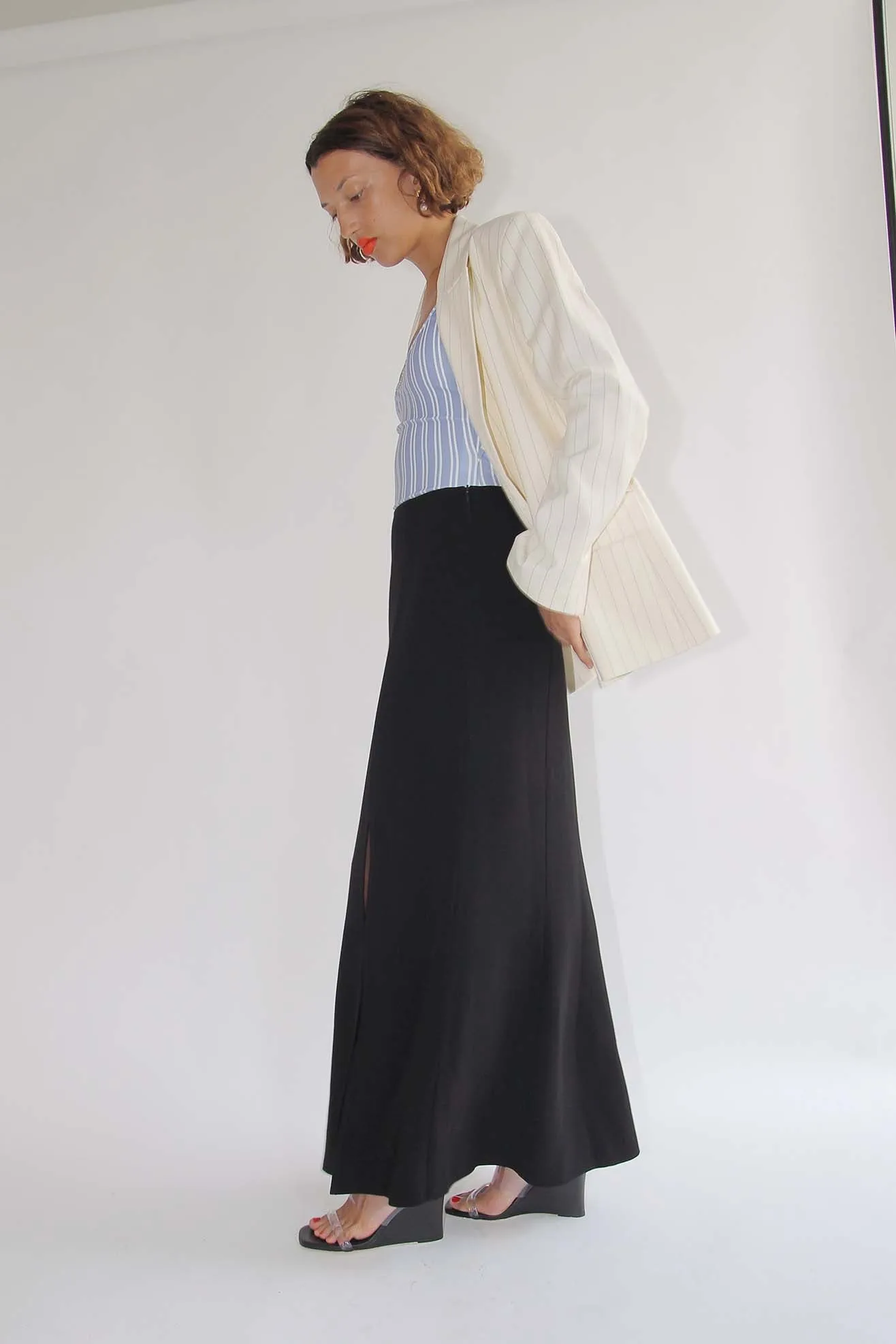 MR. LARKIN, Long LouLou Skirt, Black