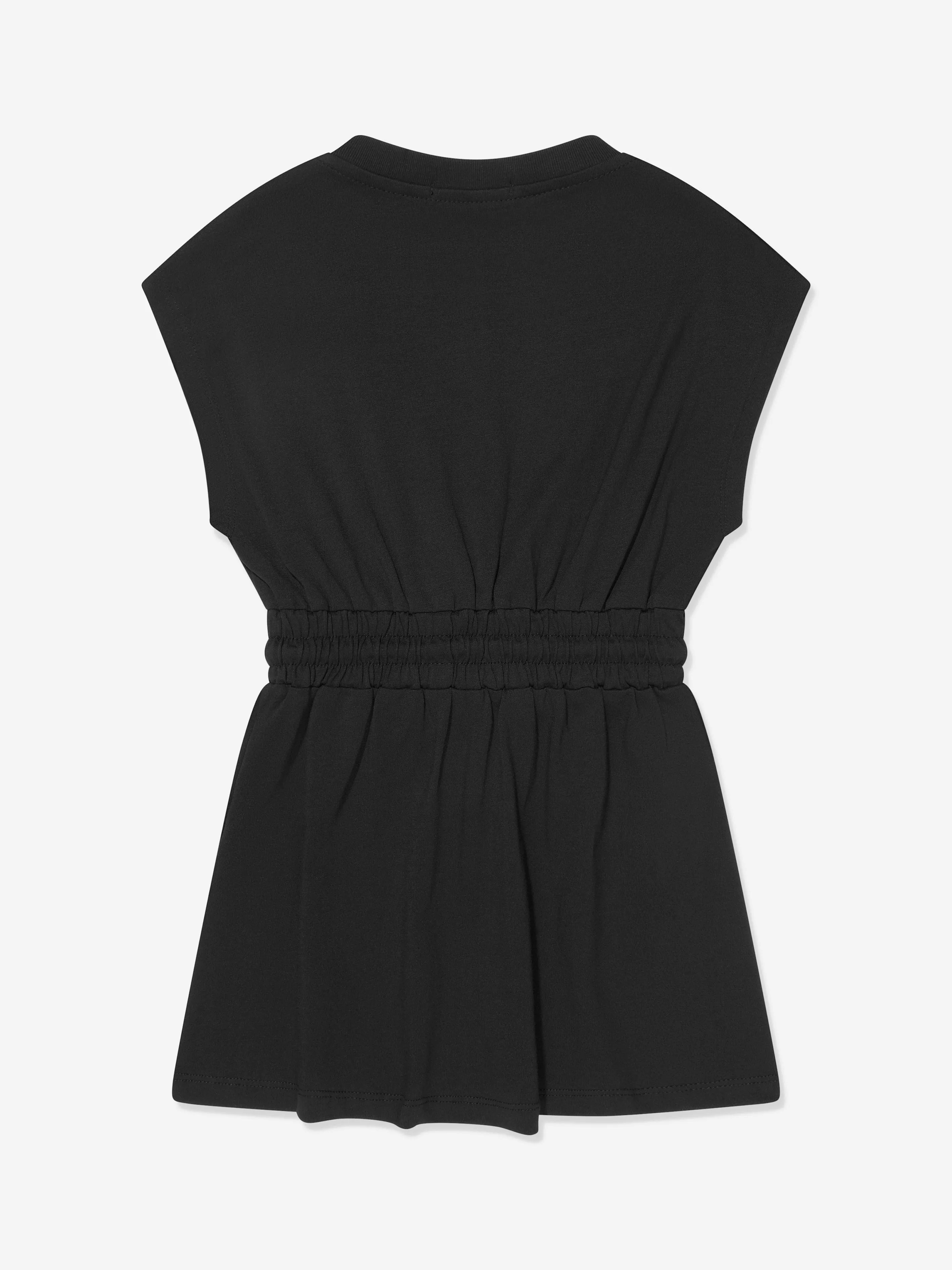 MSGM Girls Sleeveless T-Shirt Dress in Black