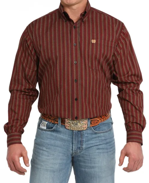 MTW1105842-MEN'S CINCH SHOTGUN SHELL PRINT BUTTON-DOWN WESTERN SHIRT