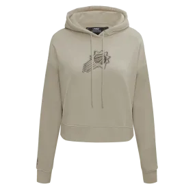 NBA PHOENIX SUNS NEUTRAL WOMEN'S CROPPED PO HOODIE (TAUPE)